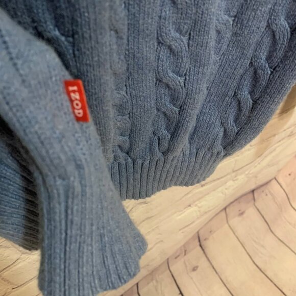 Men's Quarter Zip Sweater Blue Size Large - Picture 5 of 5